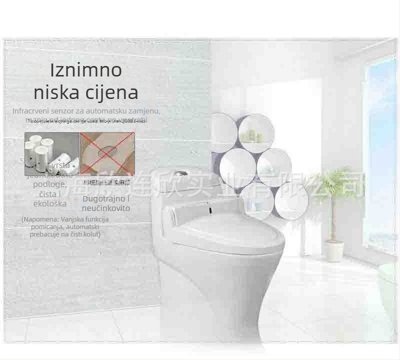 Jednokratni automatski grijani pametni poklopac za WC sa senzorom za promjenu papira i set za zamjenu jastučića jednim pritiskom