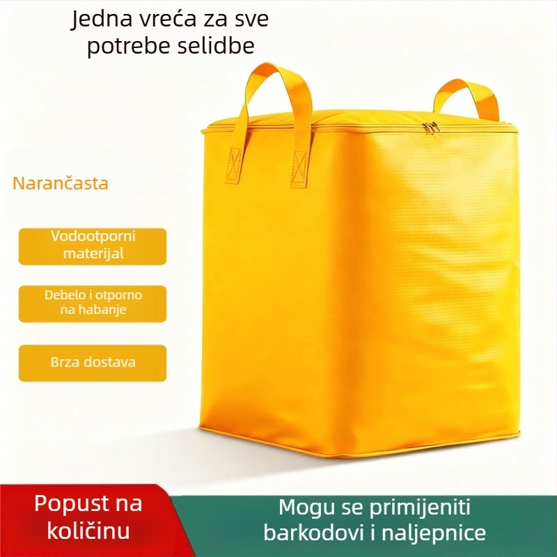 Kubasti stil torba za preseljenje i skladištenje, veliki kapacitet za deke i odjeću