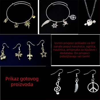 Set od 100 privjesaka od legure za DIY narukvice, ogrlice, naušnice i ukrase za kosu