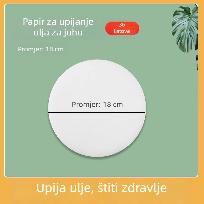 Papir/film za apsorpciju ulja za juhu, kuhinjski filtr za hranu, film za apsorpciju ulja za supe za trudnice i postpartalne supe