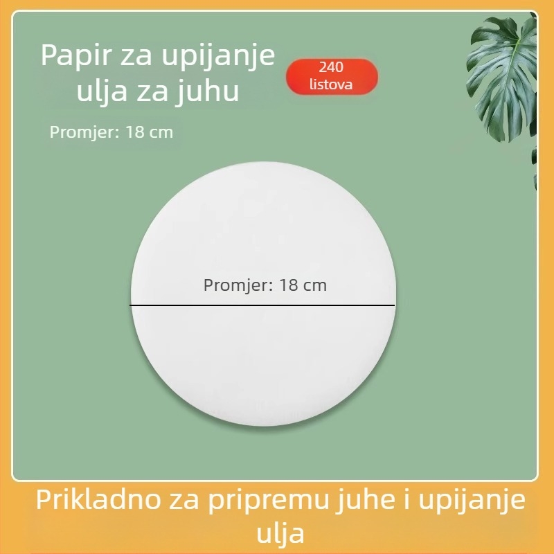 Papir/film za apsorpciju ulja za juhu, kuhinjski filtr za hranu, film za apsorpciju ulja za supe za trudnice i postpartalne supe