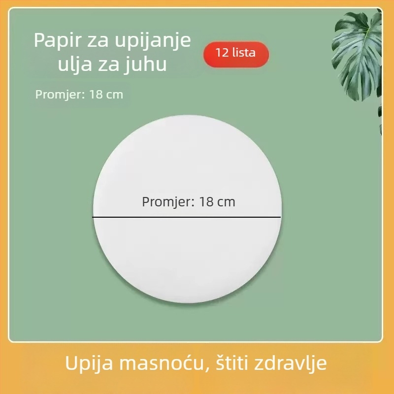 Papir/film za apsorpciju ulja za juhu, kuhinjski filtr za hranu, film za apsorpciju ulja za supe za trudnice i postpartalne supe