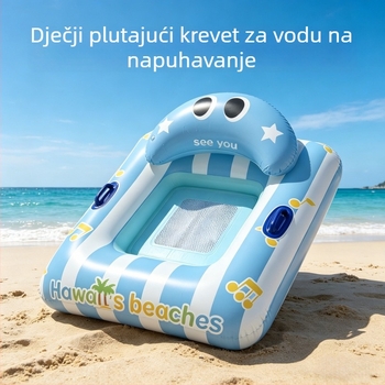 Retro cvjetni mrežasti ležaj s ručkom, napuhivački ležaj za vodu, sklopivi naslon, plivajući hamak, napuhljiva madrac