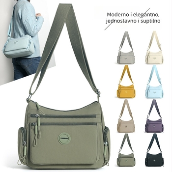 Dumpling torba za žene – jednostavna, moderna crossbody torba za svakodnevnu upotrebu, nylon otporan na vodu