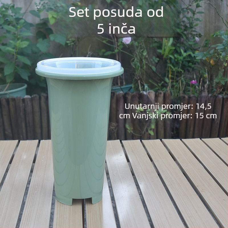 Zeleni plastični lonac za orhideje, set lonaca za orhideje, posebno za orhideje, deblji i viši dizajn