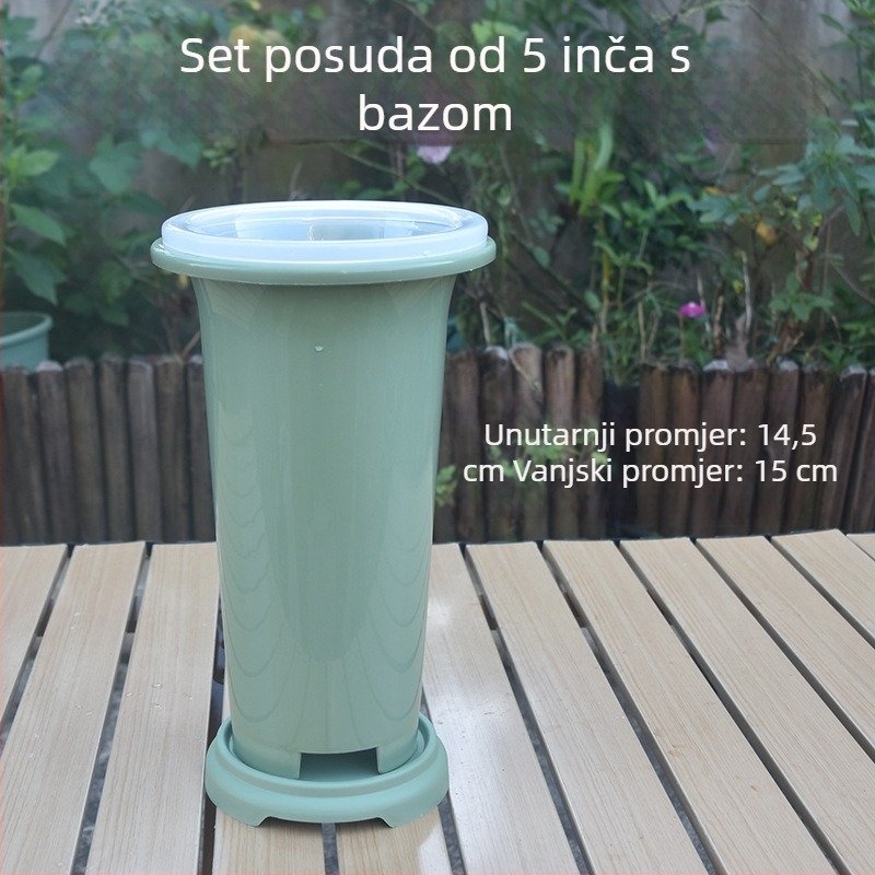 Zeleni plastični lonac za orhideje, set lonaca za orhideje, posebno za orhideje, deblji i viši dizajn