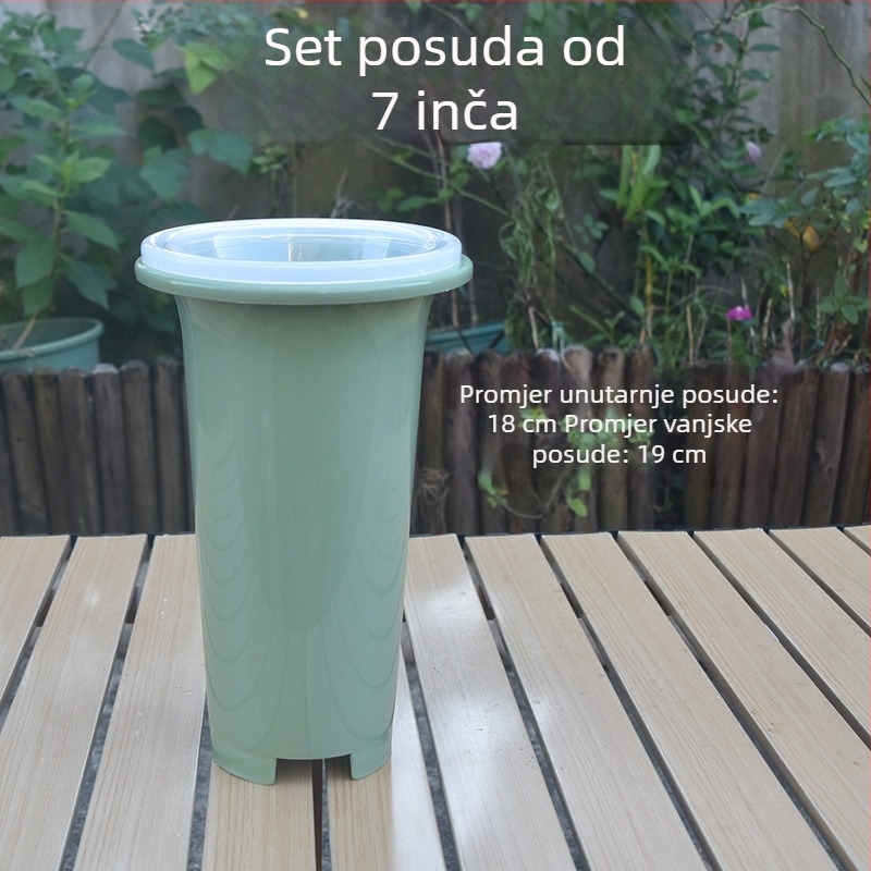 Zeleni plastični lonac za orhideje, set lonaca za orhideje, posebno za orhideje, deblji i viši dizajn