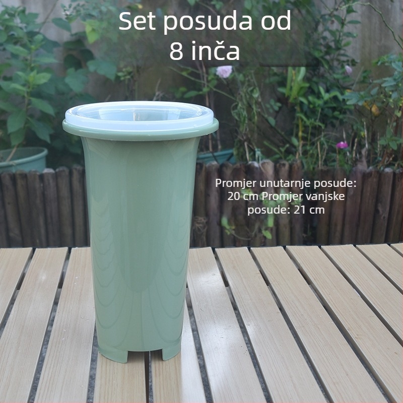 Zeleni plastični lonac za orhideje, set lonaca za orhideje, posebno za orhideje, deblji i viši dizajn