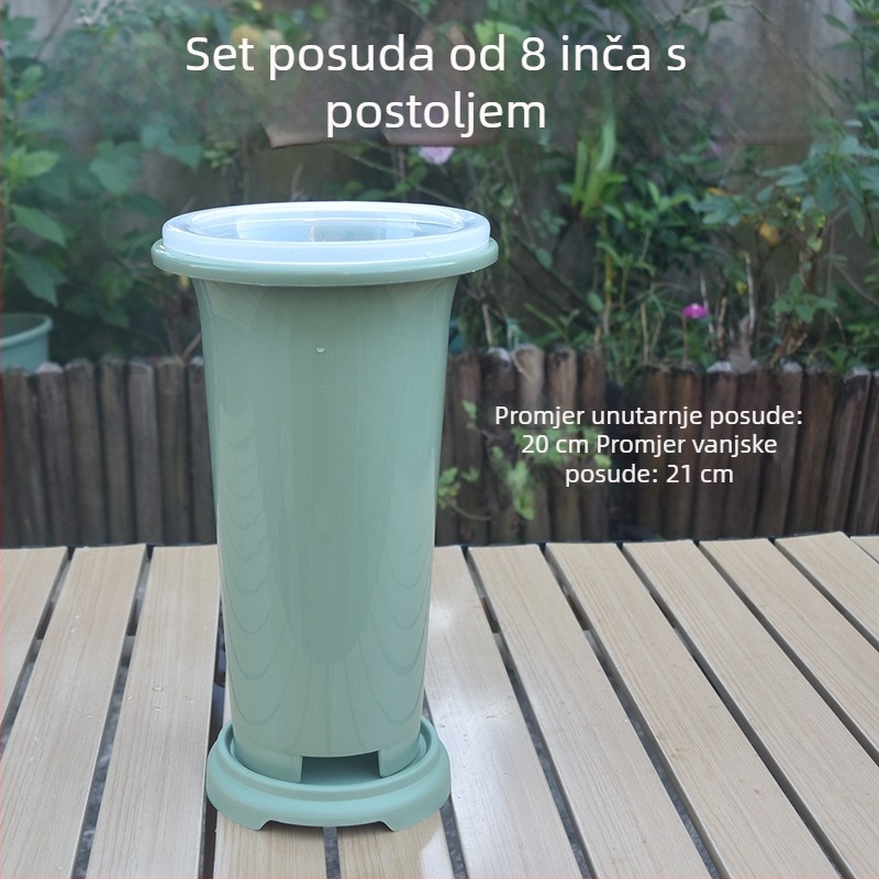 Zeleni plastični lonac za orhideje, set lonaca za orhideje, posebno za orhideje, deblji i viši dizajn