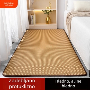Ljetna slamnata prostirka za spavanje u tatami stilu, kvadratni oblik, ručno pletena, za spavaću sobu, jednostavna za pohranu.