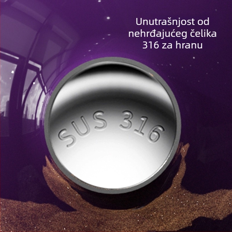 Izolirana šalica u obliku tikve od nehrđajućeg čelika, unutarnji 316, prilagodljiva, klasičnog retro stila, velikog kapaciteta