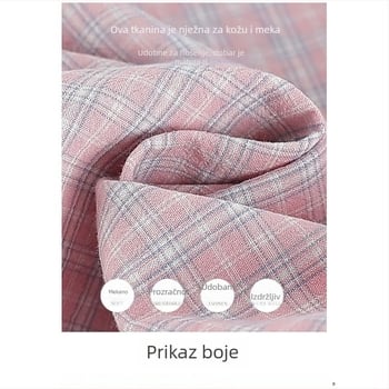 Ženske pamučne ljetne hlače, lagane i udobne, visoki struk, elastičan pojas, dužina 3/4