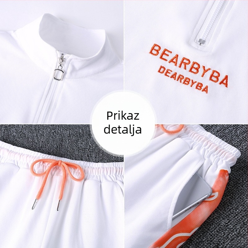 Ženski dvodijelni set hoodie i hlače casual sportski za proljeće i jesen, plus veličina, opušten kroj