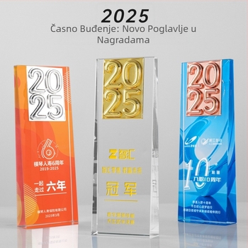 Kristalni trofej s gravurom za korporativnu godišnju skupštinu – priznanje za izvanrednog zaposlenika