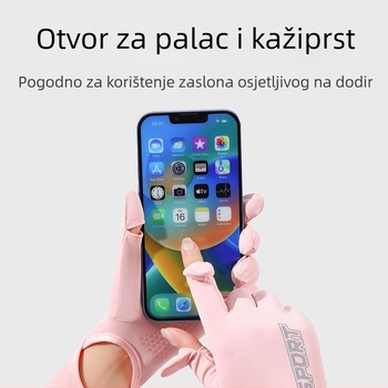 Ženske zaštitne rukavice za sunce s UV zaštitom, od ice silk materijala, produženi rukavi za vožnju i aktivnosti na otvorenom ljeti, protiv klizanja