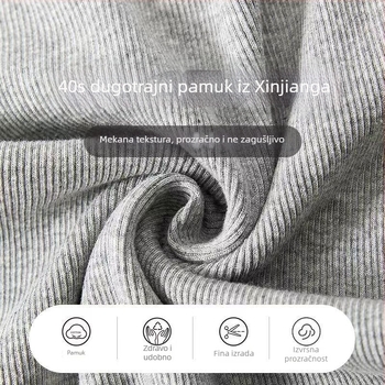 Muški top bez rukava od 100% pamuka, 2x2 grubo rebrasto, američki stil, teži, slim fit