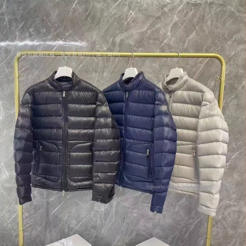 Mengjia lagana puffer jakna za jesen i zimu, unisex jednobojna, stojeći ovratnik i zip
