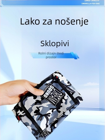 Sklopiva torba od Oxford platna za ribarske štapove, velika kapaciteta, torba za kišobran i ribolovnu opremu, prenosiva