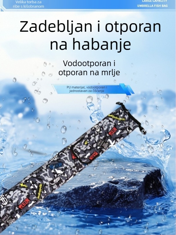 Sklopiva torba od Oxford platna za ribarske štapove, velika kapaciteta, torba za kišobran i ribolovnu opremu, prenosiva