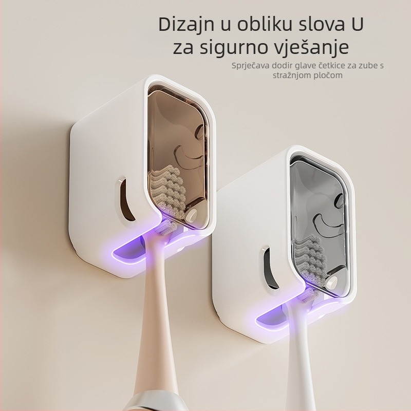 Držač za električnu četkicu otporan na prašinu, zidni, bez bušenja, kupaonica