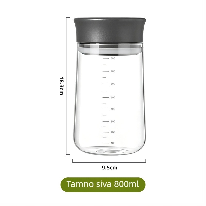 Staklena posuda s čvrstim zatvaranjem – proziran prehrambeni spremnik za žitarice, zrna kave, čaj i Bird's Nest, otporan na vlagu