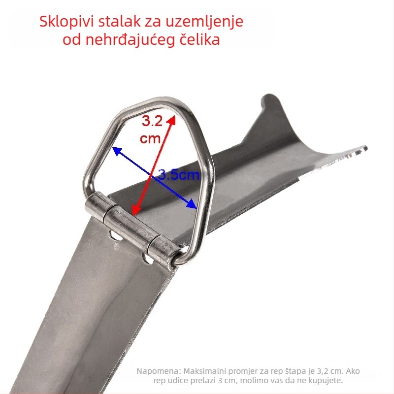 Nehrđajući čelik – multifunkcionalni držač za morsku štapu i potpora u tlo
