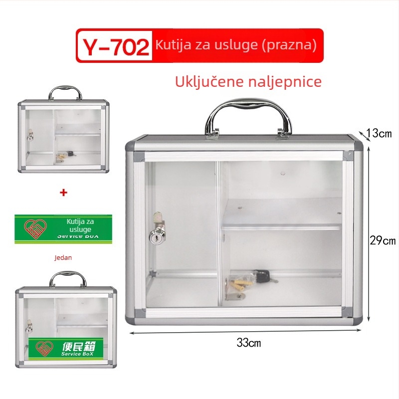 Zidna višeslojna kutija za lijekove od aluminijske legure sa zaključavanjem