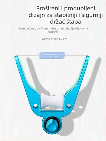 Aluminijski držač za natjecanja s rogovima torentni nosač, univerzalna 8 mm kolotnica, silikon podložak, nježno prema štapu