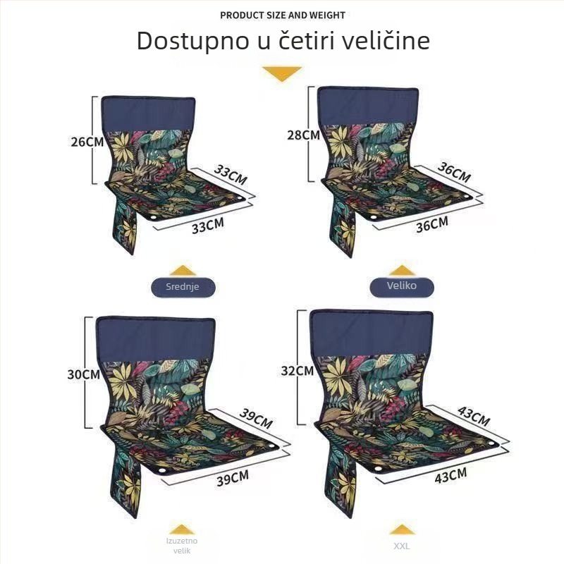 Jastučić za sjedalo sklopivog ribolovnog stolca od Oxford materijala