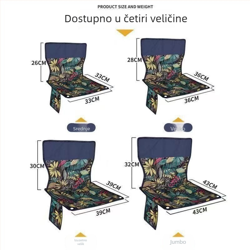 Jastučić za sjedalo sklopivog ribolovnog stolca od Oxford materijala