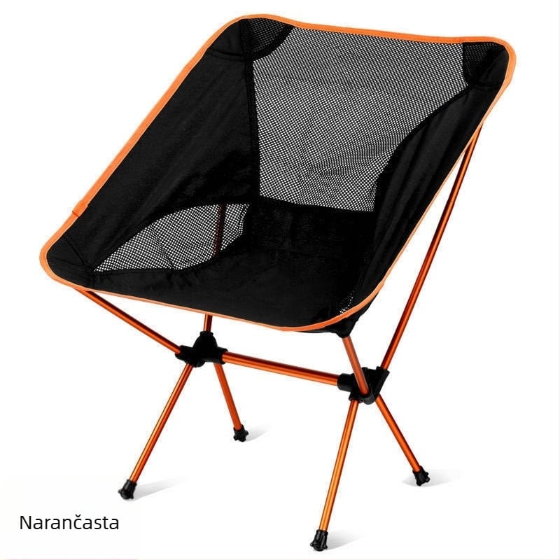 Ultralagana aluminijska sklopiva stolica za kampiranje, stil Moon Chair, za kampiranje, plažu i skice