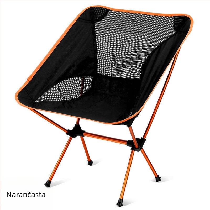 Ultralagana aluminijska sklopiva stolica za kampiranje, stil Moon Chair, za kampiranje, plažu i skice