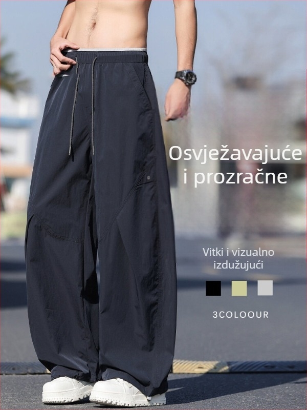 JSEN Muške hlače, 2026 novi model, casual cargo, širokog kroja, za outdoor aktivnosti, američki stil, duge hlače s ravnim krojem