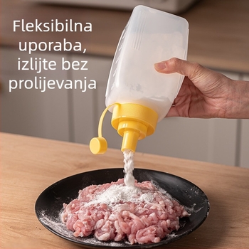 Plastična posuda za skladištenje brašna i škroba s čvrstim poklopcem