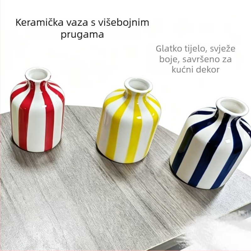 Nordijski keramički vaza za dnevni boravak, minimalistički dizajn u plavim nijansama, dekorativna vaza za aranžiranje cvijeća