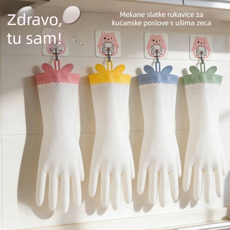 PVC rukavice za pranje suđa – vodootporne, otporne na habanje, protuklizne, za kućanstvo i pranje rublja