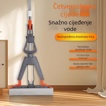 Nova spužvasti mop za kućnu upotrebu, čišćenje jednim pokretom, univerzalan za kupaonicu, sklopiv, superabsorbirajuća krpa za pod