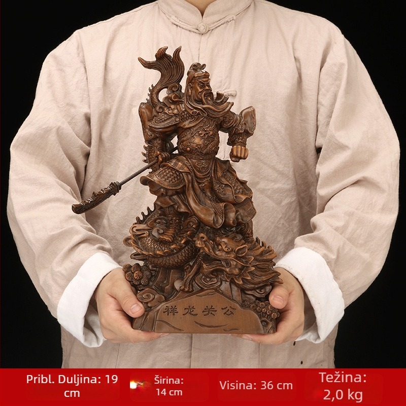 Statua Guan Yu, kineskog stila, od smole, za uredski lobby, poslovni poklon
