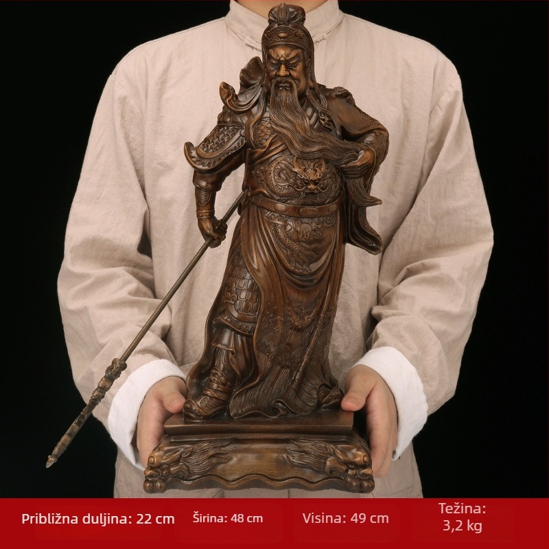 Statua Guan Yu, kineskog stila, od smole, za uredski lobby, poslovni poklon