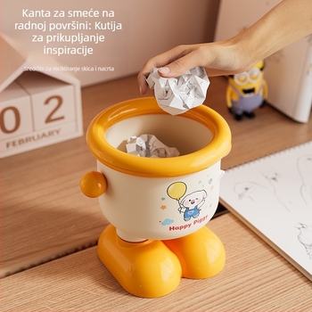 Kompaktni organizator za stol: držač za olovke, spremnik za kozmetiku i slatka kanta za smeće