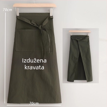 Muška pregača do pola dužine, za kuhare, vodootporna, za kuhinju i catering, radna uniforma, s tiskom logotipa