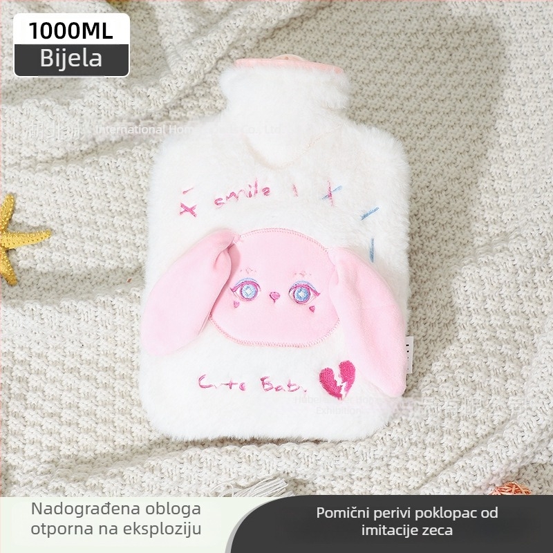 Boca za vodu za grijanje s plišanim pokrovom, debela, za grijanje ruku, trbuha i ramena