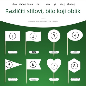 Dekorativne bambus štapiće za Festival zmajevih brodova – DIY set sa simpatičnim karikaturama naljepnica, malim zastavama i voćnim štapićima