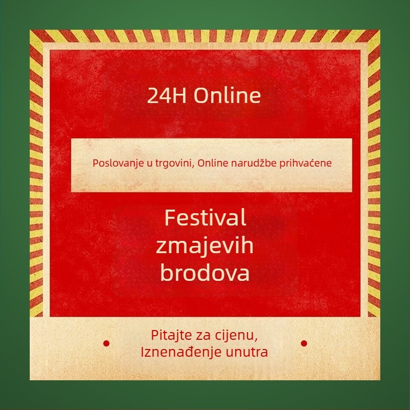 Dekorativne bambus štapiće za Festival zmajevih brodova – DIY set sa simpatičnim karikaturama naljepnica, malim zastavama i voćnim štapićima