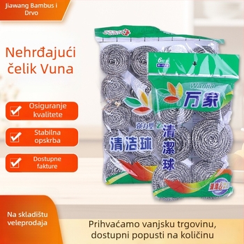 Nehrđajuće čelične žičane kuglice za pranje posuđa i lonaca, rastezljive, paket od 4/6/20 kom