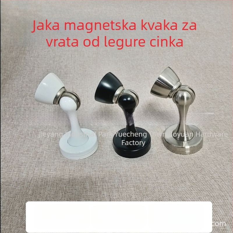Dverni stopper od cinkove legure s jakim magnetom, debeli zaštitnik protiv sudara za spavaću sobu i kupaonicu, tih kućište za vrata s podnim usisavanjem
