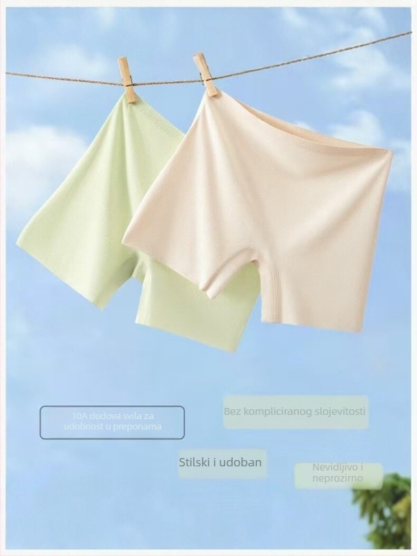 Ženske bezšivne sigurnosne šortse Ice Silk, lagane ljetne do dužine 3/4, prozračne jacquard gaćice za nošenje kao vanjska odjeća