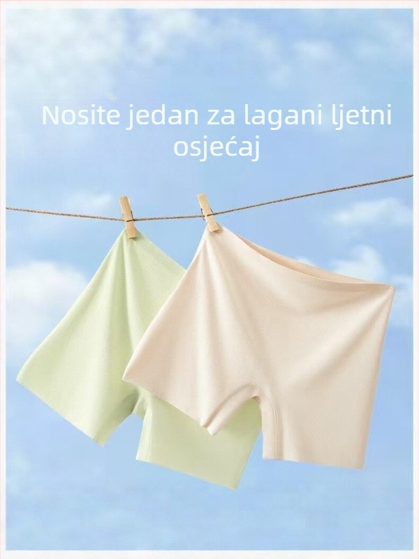 Ženske bezšivne sigurnosne šortse Ice Silk, lagane ljetne do dužine 3/4, prozračne jacquard gaćice za nošenje kao vanjska odjeća