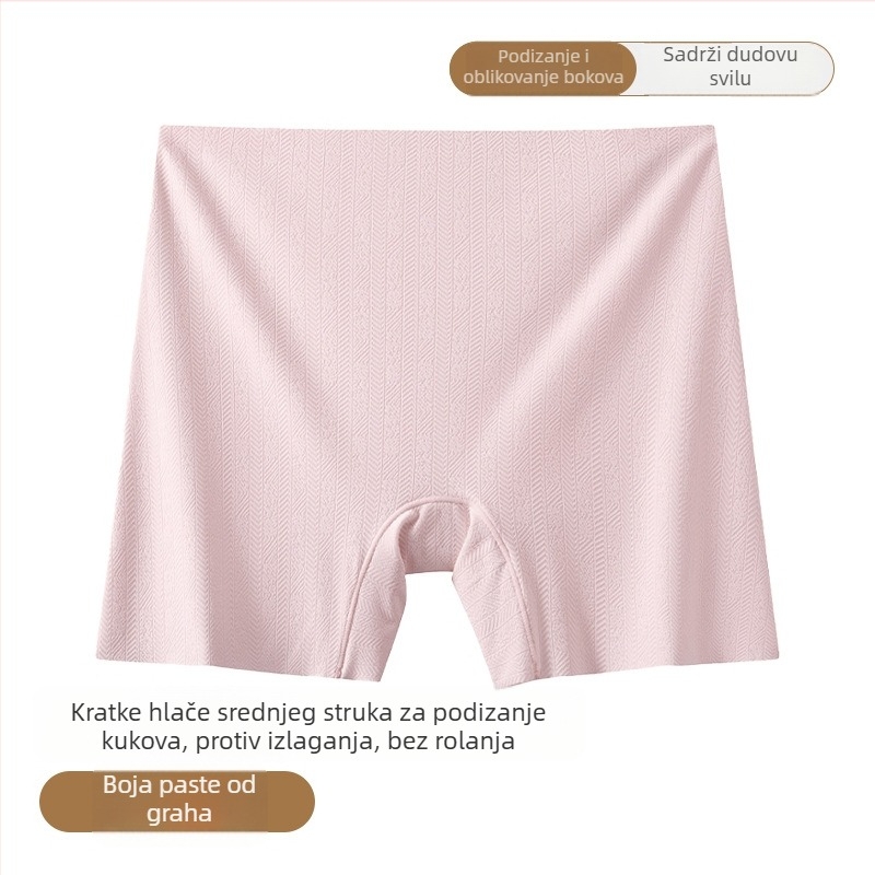 Ženske bezšivne sigurnosne šortse Ice Silk, lagane ljetne do dužine 3/4, prozračne jacquard gaćice za nošenje kao vanjska odjeća