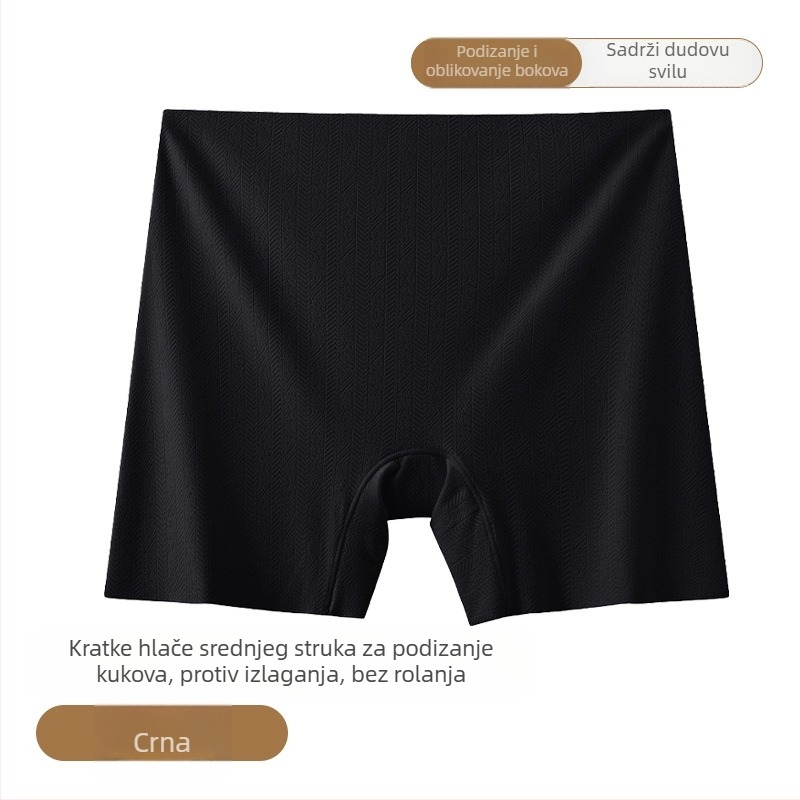 Ženske bezšivne sigurnosne šortse Ice Silk, lagane ljetne do dužine 3/4, prozračne jacquard gaćice za nošenje kao vanjska odjeća